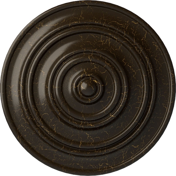 Ekena Millwork Classic Ceiling Medallion (Fits Canopies up to 4 1/8"), 13 1/4"OD x 1/2"P, Stone Hearth Crackle CM13CLSHC - main
